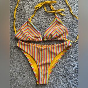 Berlook Multicolor Striped Bikini
